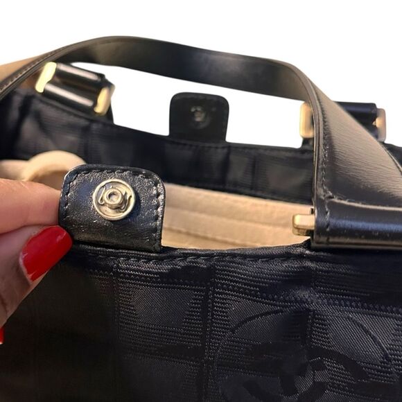 Chanel Travel Line Small Tote Bag Black Gold Hardware - Picture 3 of 16